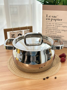 304 Stainless Steel 18cm Cooking Noodles Mini Small Soup Pot Thickened Breakfast Pot Stew Soup Pot Induction Cooker Gas Stove