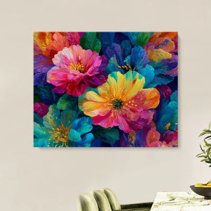 Kayou | Painting By Numbers Colorful Flower Anniversary Gift on Digital Painting Frameless Canvas Acrylic Paint Image Digital Coloring