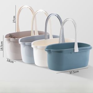 ถังขจัดคราบพื้นพลาสติกความจุขนาดใหญ่ ถังขจัดคราบพื้นทรงสี่เหลี่ยม ถังขจัดคราบพื้นสำหรับใช้ในบ้าน ถังขจัดคราบพื้นแบบมีที่จับข้าง