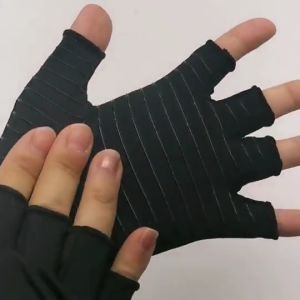 Copper Fiber Compression Therapy Gloves Hand Arthritis Joint Pain Relief Therapeutic Gloves Protective Gloves