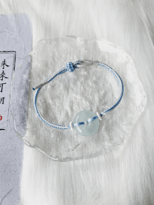 Natural Crystal Sea Sapphire Couple Bracelets Black Obsidian Safety Buckle Woven Rope Bracelet Forest System Simple Personality