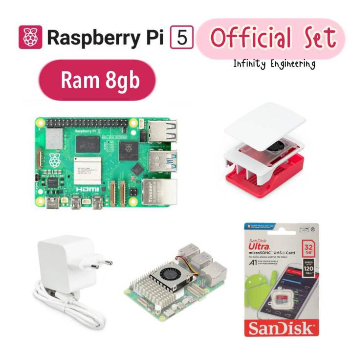 Raspberry Pi 5 ram 8gb Official Kit ล็อตใหม่ล่าสุด พร้อมส่งจากไทย ...