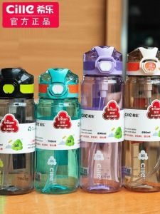 New Large Capacity Sports Water Bottle Student High Aesthetic Value Plastic Straw Cup Childrens Water Pot Tritan Ins Style Freshness