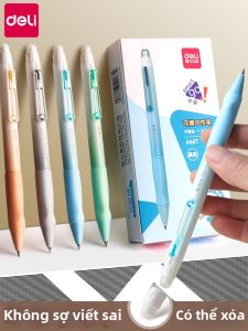 deli | Retractable Thermal Erasable Student Pen Bullet Tip