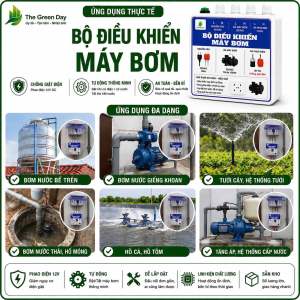 Bộ điều khiển máy bơm phao điện 12v chống giật - The Green Day