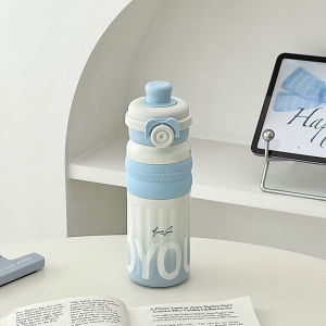 2025 กระปุกน้ำรักษาความร้อนแบบพกพา ทรงเรขาคณิต สีสันสดใส สำหรับผู้หญิง ดื่มได้สองทาง กระปุกน้ำแบบมีที่จับ