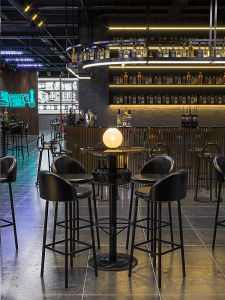 Retro Bar High Table Industrial Style Clear Bar High Chair Small Pub Bar Counter Table Chair Combination GY-1009 Brand