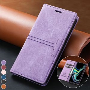 Flip Leather Case for for iPhone 17 Air 16 15 14 Pro Max 13 11 12 XS Max XR 16E 8 7 Plus SE Magnetic Wallet Card Phone Cover
