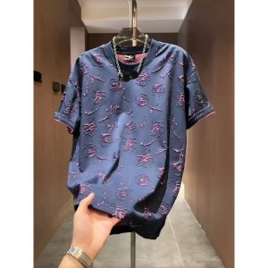 YEBO | Plus Size 300LB Rose Lace Design Short Sleeve T-Shirt