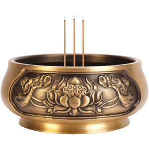 เครื่องเผาธูปทองแดงเครื่องหอมสำหรับบูชาพระพุทธรูปในร่มที่ใช้ในครัวเรือน