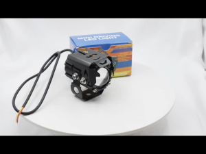 New 8-Mode 1Pair Devil Eye Motorcycle LED Spotlight - 4-Color Strobe Headlight with Hi/Low Beam