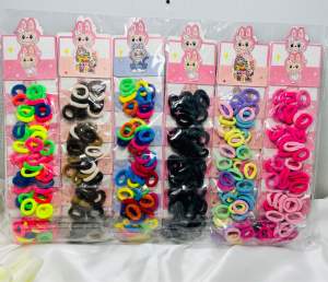 Ikat rambut elastis labubu kart panjang isi 50pcs