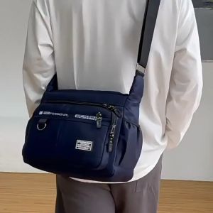 Sling Bag Crossbody Beg Tangan Beg Large Capacity Mens Shoulder Bag Waterproof Wear-resistant Backpack Multi-pocket Business Casual Mens Messenger Bag