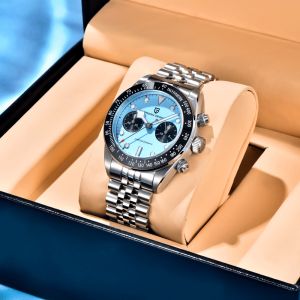 PAGANI DESIGN Quartz Men Watches Classic Chronograph Waterproof Stainless Steel Watch For Men Sapphire Glass Japan VK64 Clock PD-1813