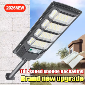 New upgrade LED Solar Lights Outdoor Remote Control Solar Lamp Motion Sensor Light Waterproof Garden Courtyard Street Lamp
