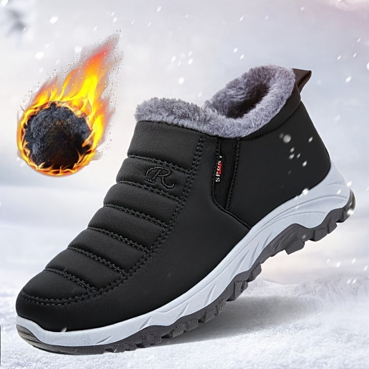 Women's Fleece Lined Snow Boots, Winter Warm Waterproof Slip