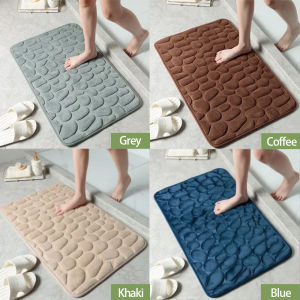 Non Slip Mat Bathroom Bathroom Floor Mat Cobblestone Embossed Bathroom Bath Mat Memory Foam Embossed Bath Mat Bedroom Home Indoor Toilet Washroom High Quality Massage Decoration Soft Matting Rubber Cushion