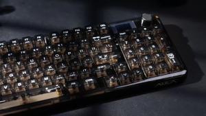 AULA F-NB98 Tri-mode Mechanical Keyboard 96% ANSI US Transparent Hot Swappable Switch Multi-function Knob RGB Gaming Keyboard