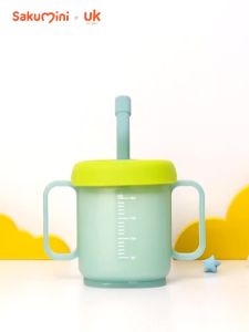 SAKUMINI Declining Curve Straw Cup Training Gelas Minum Sedotan Anak 200ml Bpa Free Straw Cup Bahan Pp Dan Silikon Rekomendasi Usia 6-12 Bulan - Lazada