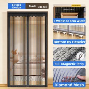 LUOYOUTE | Anti-Mosquito Insect Screen Door With Magnetic Strips No-Drill Installation