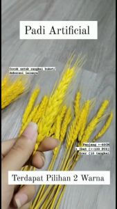 1 IKAT Padi Gandum Kering Artificial - Aksesoris Bunga Hiasan Dekorasi Rumah Vas Buket Rustic A001