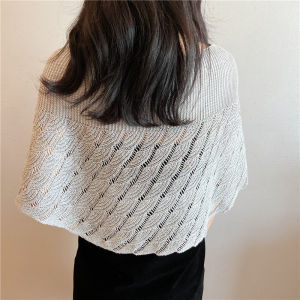Pouie | Elegant Mermaid Style Air-conditioning Room Knitted Shawl