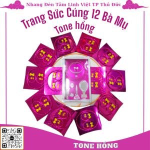 Trọn Bộ 13 Trang Sức Cúng Mụ Tông Hồng Đầy Tháng - Thôi Nôi - Cúng Căn