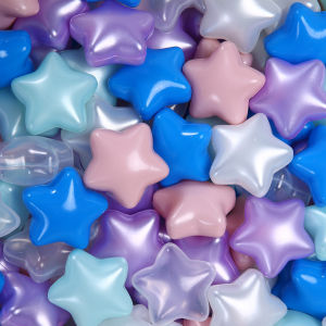 2.68 นิ้วแพ็ค 50/100 ลูกบอลพลาสติก Star Shape Crush Proof Balls Pit Ball พร้อมกระเป๋าสําหรับเด็กตกแต่ง