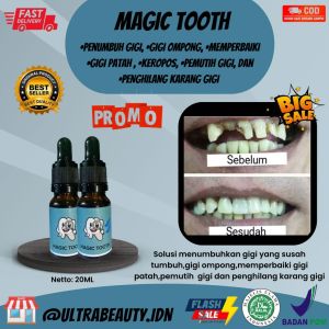 <TERLARIS> MAGIC TOOTH Penumbuh Gigi 5 Hari Langsung Tumbuh Ampuh dan Permanen Netto: 20ML BPOM HALAL COD/Bayar di Tempat