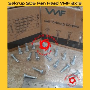 (50 pcs) Sekrup Roofing SDS PH 8x19 / Skrup Baja Ringan Pan Head 1.9CM