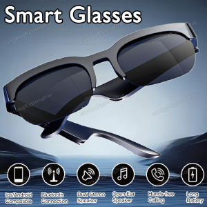 New Mens Smart Glasses Womens Bluetooth Glasses Voice Call Control Music UV Polarized Sunglasses Headphone Glasses Man 2025