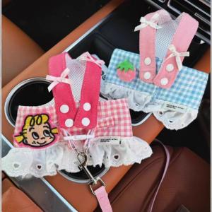 Summer Dog Leash Cat Leash Small Dog Pet Bichon Chest Harness Vest Style Dog Walking Rope Princess Style Pet Clothes Raincoat