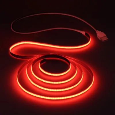 ALITOVE COB LED Strip Light | 3.28FT(1M) 320Leds 5V USB Powered | 6000K Daylight Cold White | Flexible for Under Cabinet TV Living Room.