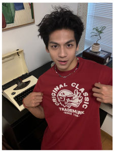 Áo Phông Dễ Phối Tay Ngắn In Hình Chú Chó Bóng Chày Cổ Điển Vintage Cổ Điển Kiểu Mỹ Cho Nam Nữ Sành Điệu Thiểu Số Cotton