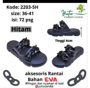 sandal slop rantai untuk wanita