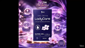 LADYCARE CMC Derma Làm sạch nhanh - Khử mùi hiệu quả - Chăm sóc dịu nhẹ Gel dưỡng da 180ml