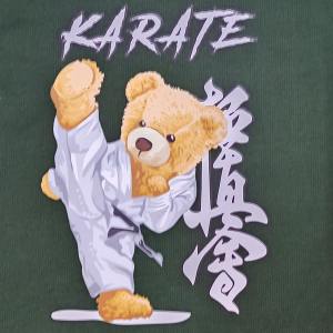 TopOne88 Sweater Basic Crewneck Fleece Anak Laki Laki Perempuan Sablon DTF (Teddy Bear Karate)