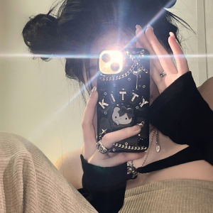 Y2K Sweet Cool Spicy Girl Chain KT Cat Compatible Apple 17 16Promax iPhone 13 14 15 Drip Glue Soft Shell iPhone 12 11 Transparent Soft Shell Se3 12Mini Girl