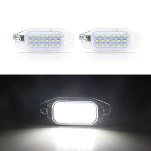 2Pcs For Toyota FJ Cruiser Land Cruiser FJ80 Celica Lexus LX450 White LED Number License Plate Light