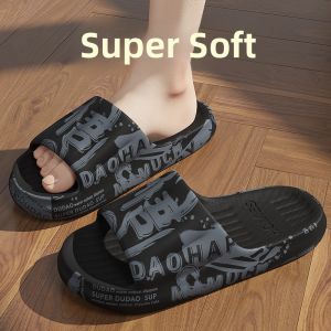 Mens Outdoor Wearable Anti-Slip Odor-Resistant Slip-Resistant Fashionable Sandals Comfortable EVA Flat Heel Durable Slippers