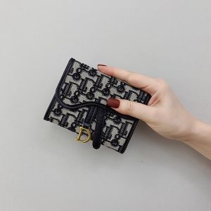 Canvas Wallet Card Holder Short Length Long Womens Multi-Position Vintage Folding Ladies Purse Versatile Compact Size