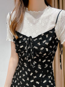 Lace Short-Sleeved Underwear Womens Sun Protection Vest-Style Inner Wear with Drawstrings Nylon and Spandex Blend Material