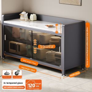 JUMEISHI | Multi-functional Kitchen Storage Cabinet with Cutting Board and Worktop