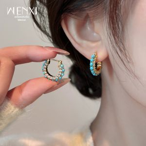 WENXI | Trendy Exquisite Turquoise-like Earrings