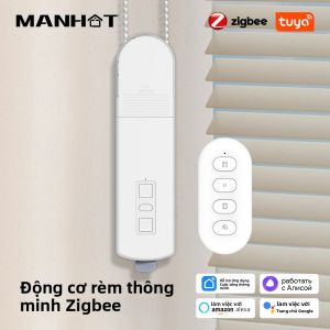 Tuya Zigbee3.0 Rèm Cuốn Điện Thông Minh Tự Làm Có Động Cơ Rèm Che Nắng Có Điều Khiển Từ Xa Alexa Google Assistant Control