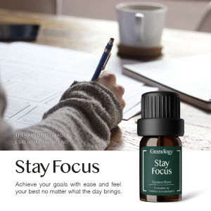 Greenology Aromatherapy Stay Focus Essential Oil Blend 5ml | Concerntration • Procrastination • ADHD • for Study Work
