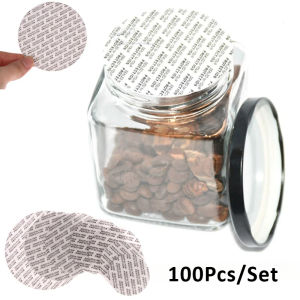 100Pcs Self-adhesive Foam Pressure Sensitive Seal Cap Liners Sealing Gasket Suitable for Cosmetic Bottles Pots Food Cans
