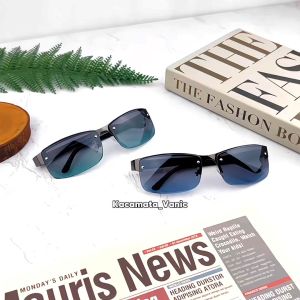 Kacamata Fashion Pria Wanita Lensa Gradient Frameless
