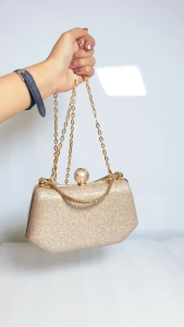 BJ82200 - BLACK/GOLD/GRAY/PINK/BLUE - TAS PESTA CLUTCH SLEMPANG MEWAH ELEGAN HANDBAG TALI RANTAI JINJING HANDBAG TAS WANITA FASHION IMPORT MODIS ELEGAN TERMURAH TERLARIS TERBARU TAS BATAM GT2200