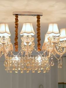 Modern Crystal Chandeliers Lighting Lustre de Crystal Clear Color Ceiling Lamp Dining room Light Fixtures LED Lamp
